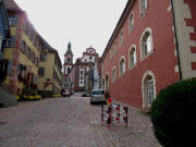 Blick nach S�den die Kirchstrasse hoch in Ettenheim am 26.10.2009