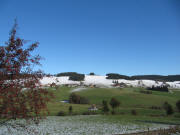 Blick vom L�wen in Breitnau nach Norden zum Fahrenberg am 21.10.2009 - erster Schnee zur Wei�tannenh�he hin