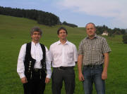 Franz Gremmelspacher, Marco Weber, Vinko Miocic (von rechts) in St.Peter September 2009