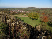 Blick vom Krotteneck nach Nordwesten auf Malterdingen am 27.10.2009