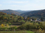 Blick nach Osten auf M�nchweier in Richtung Ettenheimm�nster am 27.10.2009 