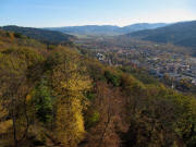 Blick vom Schlossbergturm am 31.10.2009 nach Osten ins Dreisamtal
