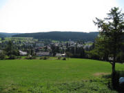 Blick von der Skih�tte nach S�den �ber Sch�nwald am 8.9.2009