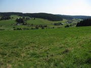 Blick von der B 500 nach S�dosten �ber M�hleberg gen Prisen am 8.9.2009