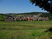 Blick von Kuttlematten nach Norden �ber Schonach am 8.9.2009