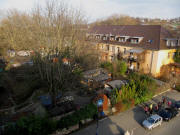 Blick nach Nordosten am 18.12.2009: Wagenburg bei den Susi-Geb�uden