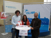 abine Wirtz (Umweltschutzamt FR) und Wilfried Engler (Caritas FR-Stadt, rechts) am 19.9.2009 in Littenweiler