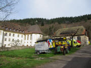 Blick nach Norden zu Spielmobil und  Kartaus-Kirche am 2.4.2010
