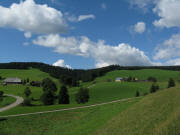 Blick nach Norden zum Behashof (links) und B�hlhof (rechts) am 1.9.2010