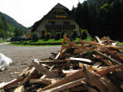 Blick nach Osten zur Holzf�llerstube am 25.8.2010
