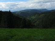 Blick vom Lachenh�usle am 29.8.2010 nach Nordwesten �ber die Wilde Gutach zu St.M�rgen und Kandel 