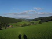 Blick von der Anh�he bei Lettwies nach Osten ins Linachtal am 1.9.2010
