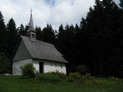 Blick nach Nordosten zur Martinskapelle am 29.8.2010 - Gelbe Taglilien und Sonnenhut bl�hen