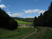 Blick von Roturach nach Norden �ber den S�genhof in Richtung Eschengrund am 1.9.2010