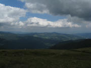 Hohneck 9.8.2010: Blick nach Nordosten zu den H�ngen oberhalb Soultzeren