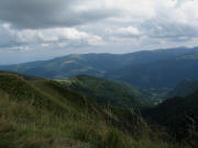 Hohneck 9.8.2010: Blick nach S�den zum Grand Ballon (rechts oben)