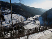 Blick nach S�dwesten �ber Fahl am 14.2.2010 - links Skilift Ahornb�hl