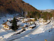 Blick nach Osten �ber Wasserloch �stlich Brandenberg zum Feldberg am 14.2.2010