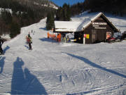 Blick nach Osten zur Talstation des Hebelwiesenlifts am 14.2.2010