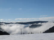 Blick von Schweighöfe nach Süden über Nebel im Spirzen am 24.1.2010