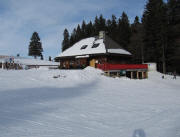 Blick nach Nordwesten zur Bergh�tte Haldenk�pfle mit sonniger Terrasse am 20.1.2010