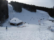 Blick nach S�dwesten zum Notschrei-Lift (links) und Hang am 20.1.2010