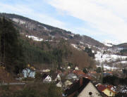 Blick nach Osten �ber Hausen hoch nach Raitbach am 21.2.2010