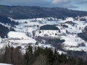 Tele-Blick von Rohrberg nach Westen �bers Wiesental zu K�sern am 21.2.2010
