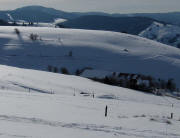Blick �ber die Schindelmatt nach S�den zu Belchen, Stohren, Sittner Berg (von links) am 20.1.2010