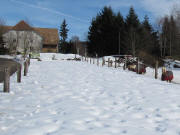 Blick nach Osten zum Tannenhof in Schweigmatt am 21.2.2010
