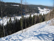 Blick von B�rental nach Nordosten ins Seebachtal bis zu Bruderhalde (links) und Titisee am 16.2.2010