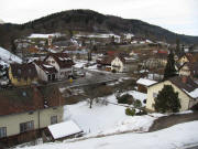 Blick nach Westen auf Tegernau am 21.2.2010