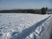 Blick nach Norden am 20.1.2010 zur Thurnerspur-Loipenh�tte und zum Kandel