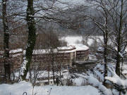 Blick nach Osten am 12.2.2010 zur Forstl. Versuchsanstalt an der Wonnhalde