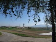 Blick nach Norden �ber die R�merstrasse beim "Hornich 374 m" am 28.4.2010