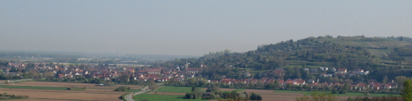 Blick von Kenzingen nach Norden auf Herbolzheim am 24.4.2010