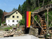 Blick nach Westen zur Schweizers�ge am 29.6.2010 - M�hlenrad rechts