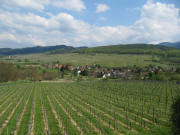 Blick nach Nordosten �ber Zunzingen zum Rosenberg am 27.4.2010 - links Britzingen