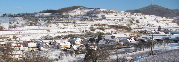 Blick nach Nordosten über Bickensohl zum Totenkopf am 4.12.2010