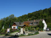 Blick nach Norden zum Cafe Burgblick im Wildtal am 11.10.2010
