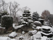 Am 1. Advent 29.11.2010 im japanischen Garten: Schnee