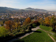 Ludwigsh�he am Schlossberg am 29.10.2010: Blick nach S�dwesten �ber die Wiehre zum Sch�nberg