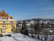 Blick vom Lorettokrankenhaus nach Nordosten zum Schlo�berg am 3.12.2010
