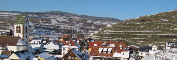 Blick nach Norden �ber Oberbergen am 4.12.2010