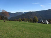 Blick nach Osten �ber den Reesbauernhof zu Feldberg am 9.10.2010