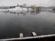 Seepark am 1.Advent 29.11.2010: Blick nach Nordosten zum Aussichtsturm