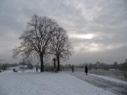 Seepark am 1.Advent 29.11.2010: Blick nach Osten �bers Wegekreuz