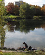 Fl�ckiger See am 29.10.2010: Studieren mit Blick nach S�den zur Stusie