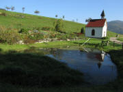 Blick nach Osten zur Kapelle vom �benhof am 12.10.2010