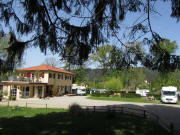 Camping M�slepark am 12.4.2011: Blick nach Norden zur Rezeption